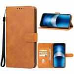 For vivo iQOO Neo9s Pro Leather Phone Case(Brown)