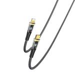 YESIDO CA101 PD 20W USB-C / Type-C to 8 Pin Braided Charging Data Cable, Length:1.2m(Black)