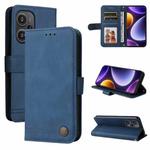 For Xiaomi Redmi Poco F5 Skin Feel Life Tree Metal Button Leather Phone Case(Blue)