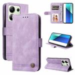 For Xiaomi Redmi Note13 4G Skin Feel Life Tree Metal Button Leather Phone Case(Purple)