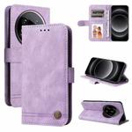 For Xiaomi 14 Ultra Skin Feel Life Tree Metal Button Leather Phone Case(Purple)