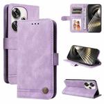 For Xiaomi Poco F6 Skin Feel Life Tree Metal Button Leather Phone Case(Purple)