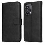 For Xiaomi Redmi Poco F5 Classic Calf Texture Flip Leather Phone Case(Black)