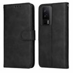 For Xiaomi Redmi K60 / K60 Pro Classic Calf Texture Flip Leather Phone Case(Black)