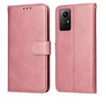For Xiaomi Redmi Note 12S 4G Classic Calf Texture Flip Leather Phone Case(Rose Gold)