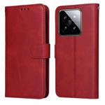 For Xiaomi 14 Classic Calf Texture Flip Leather Phone Case(Red)