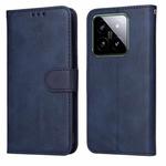 For Xiaomi 14 Classic Calf Texture Flip Leather Phone Case(Blue)