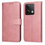 For Xiaomi Redmi Note13 5G Global Classic Calf Texture Flip Leather Phone Case(Rose Gold)