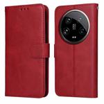 For Xiaomi 14 Ultra Classic Calf Texture Flip Leather Phone Case(Red)
