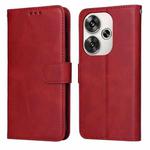 For Xiaomi Poco F6 Classic Calf Texture Flip Leather Phone Case(Red)