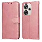 For Xiaomi Poco F6 Classic Calf Texture Flip Leather Phone Case(Rose Gold)