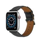 Embossed Line Genuine Leather Watch Band For Apple Watch 42mm(Black)