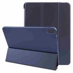 For iPad 10.9 2022 / Air 5 / Air 4 GEBEI 3-folding Holder Shockproof Flip Leather Tablet Case(Dark Blue)