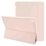 For iPad 10.9 2022 / Air 5 / Air 4 GEBEI 3-folding Holder Shockproof Flip Leather Tablet Case(Pink)