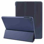 For iPad 9.7 2018 & 2017 / Air / Air2 GEBEI 3-folding Holder Shockproof Flip Leather Tablet Case(Dark Blue)