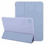 For iPad Air 11 2024 GEBEI 3-folding Holder Shockproof Flip Leather Tablet Case(Light Purple)