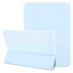 For iPad Air 11 2024 GEBEI 3-folding Holder Shockproof Flip Leather Tablet Case(Sky Blue)