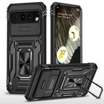 For Google Pixel 8 Pro Armor PC + TPU Camera Shield Phone Case(Black)