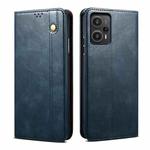 For Xiaomi Redmi Note 12 Turbo / Poco F5 Oil Wax Crazy Horse Texture Flip Leather Phone Case(Blue)