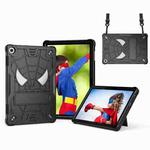 For Lenovo Tab M10 3rd Gen Spider Texture Silicone Hybrid PC Tablet Case with Shoulder Strap(Black)