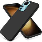 For ZTE Blade V41 Smart Pure Color Liquid Silicone Shockproof Phone Case(Black)