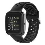 23mm For Fitbit Blaze / Fitbit Versa 2 Universal Sport Silicone Watch Band(Black)