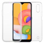 For Samsung Galaxy A01 PC+TPU Ultra-Thin Double-Sided All-Inclusive Transparent Mobile Phone Case