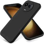 For Realme Narzo 60x Pure Color Liquid Silicone Shockproof Phone Case(Black)