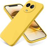 For Realme Narzo 60x Pure Color Liquid Silicone Shockproof Phone Case(Yellow)