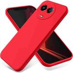 For Realme Narzo 60x Pure Color Liquid Silicone Shockproof Phone Case(Red)