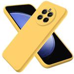 For Realme Narzo 70 Pro Pure Color Liquid Silicone Shockproof Phone Case(Yellow)