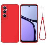For Realme C65 4G Pure Color Liquid Silicone Shockproof Phone Case(Red)