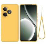 For Realme GT 6T / GT Neo6 / GT 6 Pure Color Liquid Silicone Shockproof Phone Case(Yellow)