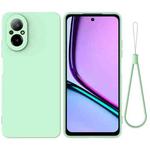 For Realme 12 Lite Pure Color Liquid Silicone Shockproof Phone Case(Green)