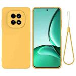 For Realme C63 5G / V60 5G Pure Color Liquid Silicone Shockproof Phone Case(Yellow)