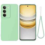 For Realme P3x Pure Color Liquid Silicone Shockproof Phone Case(Green)