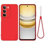 For Realm V70 / V70s 5G Pure Color Liquid Silicone Shockproof Phone Case(Red)