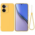 For Realme P3 Ultra 5G Pure Color Liquid Silicone Shockproof Phone Case(Yellow)