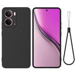 For Realme P3 5G / Narzo 80x 5G Pure Color Liquid Silicone Shockproof Phone Case(Black)