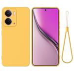 For Realme P3 5G / Narzo 80x 5G Pure Color Liquid Silicone Shockproof Phone Case(Yellow)
