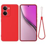 For Realme P3 5G / Narzo 80x 5G Pure Color Liquid Silicone Shockproof Phone Case(Red)