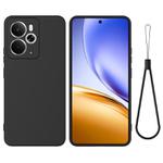 For Realme 14 / 14T 5G Pure Color Liquid Silicone Shockproof Phone Case(Black)