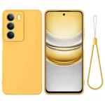 For Realme C75 5G / C73 5G Solid Color Liquid Silicone Dropproof Full Coverage Phone Case(Yellow)