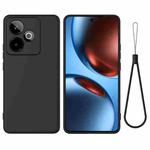 For Realme GT 7 / GT 7T 5G Solid Color Liquid Silicone Dropproof Full Coverage Phone Case(Black)
