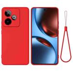 For Realme GT 7 / GT 7T 5G Solid Color Liquid Silicone Dropproof Full Coverage Phone Case(Red)