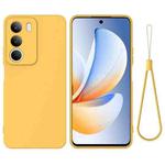 For Realme C71 4G Solid Color Liquid Silicone Dropproof Full Coverage Phone Case(Yellow)