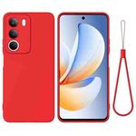 For Realme C71 4G Solid Color Liquid Silicone Dropproof Full Coverage Phone Case(Red)