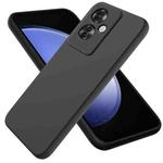 For OPPO Reno11 F / F25 Pro Pure Color Liquid Silicone Shockproof Phone Case(Black)