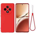 For OPPO F27 Pro / F27 Pro+ Pure Color Liquid Silicone Shockproof Phone Case(Red)