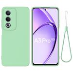 For OPPO A3 Pro 5G India Pure Color Liquid Silicone Shockproof Phone Case(Green)